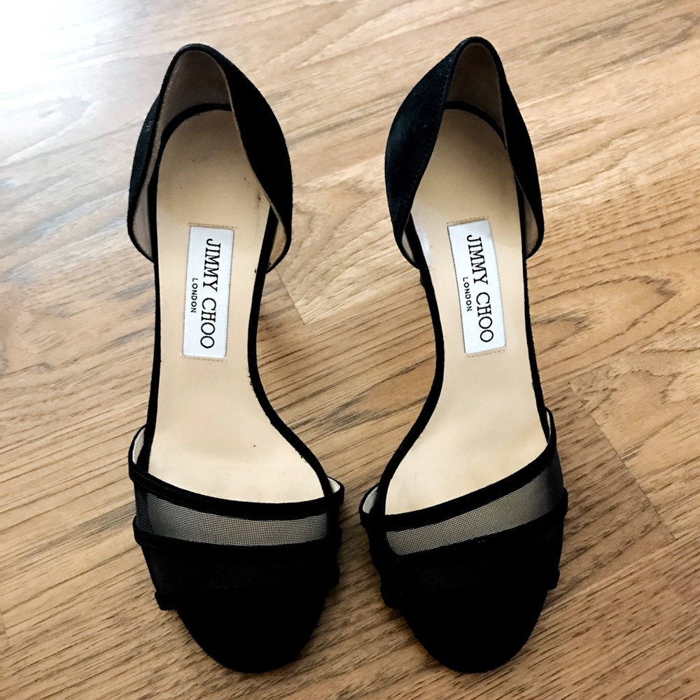 Classic Jimmy Choo Black heels.  Worn twice.